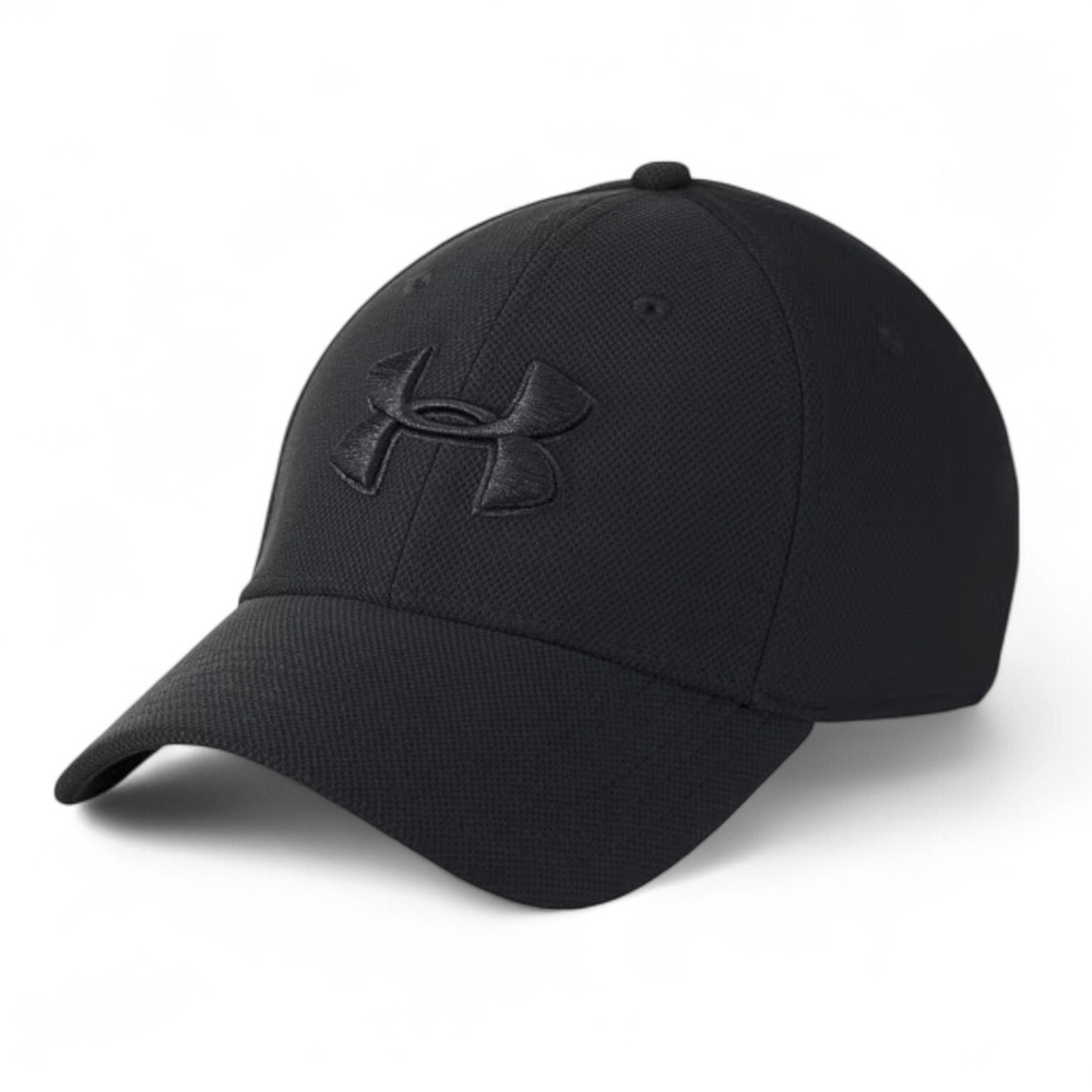 Under Armour UA 3.0 Blitzing Hat Black on Black Fitted Flex Size L/XL NEW w/ Tag